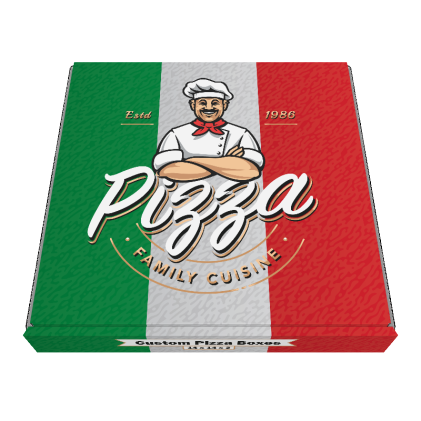 White Pizza Boxes with Custom Logo printed on top – CARTONBAR