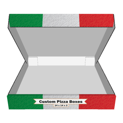 White Pizza Boxes with Custom Logo printed on top – CARTONBAR